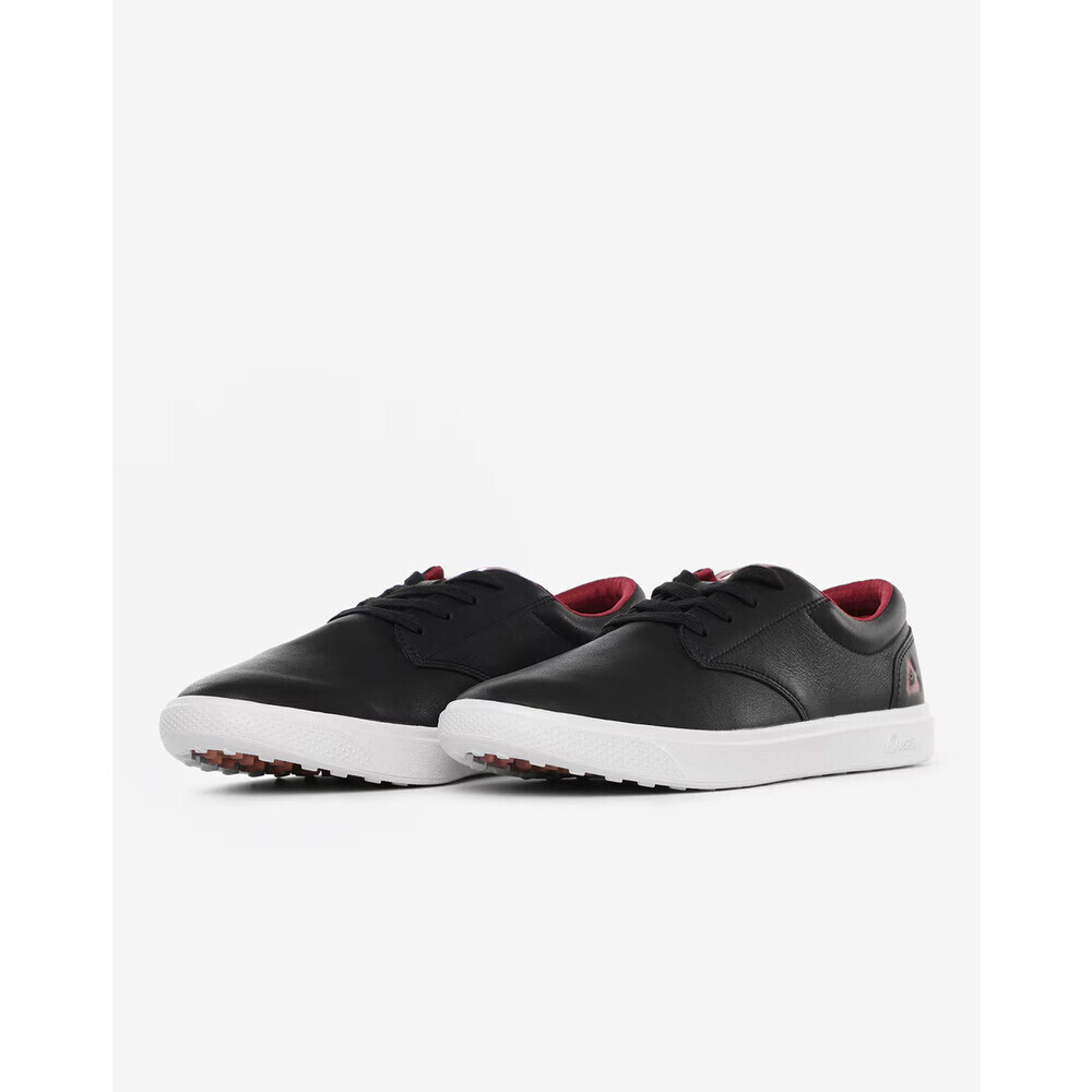 TravisMathew The Wildcard 4MU189-0BRW Men's 8 Black Leather Golf Shoes JOBB828